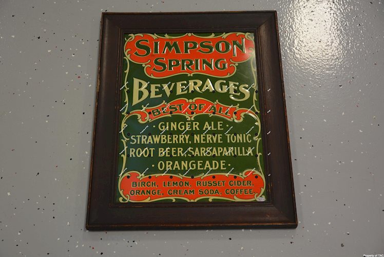 Simpson Spring Beverages sign