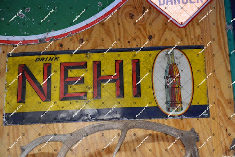 Drink Nehi w/bottle logo sign