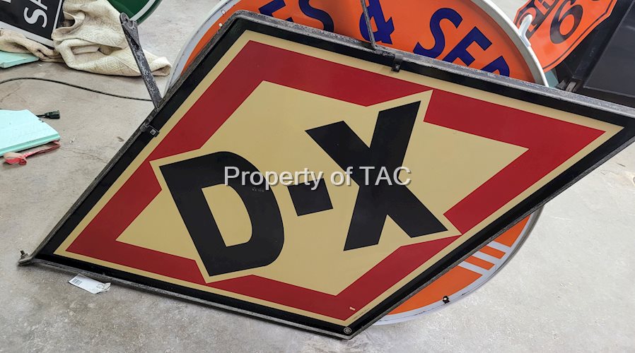 DX Double Sided Porcelain ID Sign in Frame