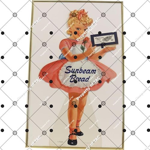 Sunbeam Bread Girl Cardboard sign
