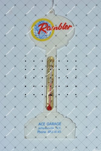 Ramble w/world logo Plastic Pole Thermometer