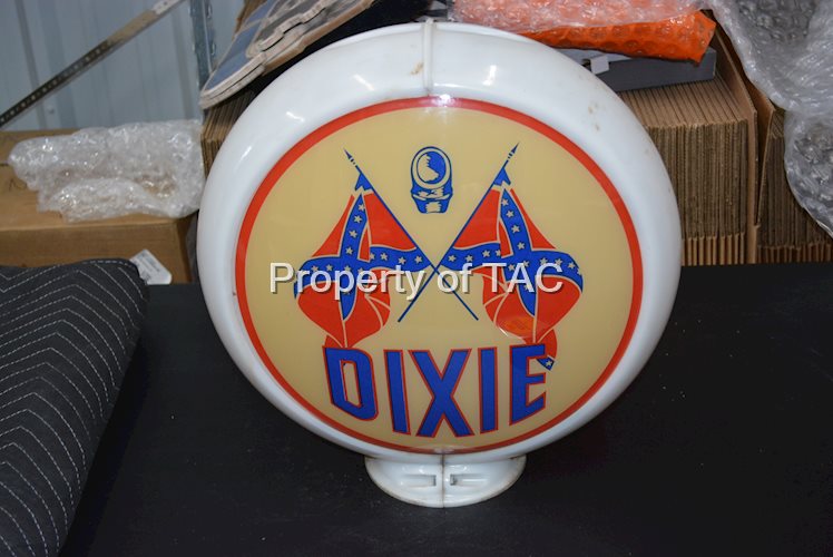 Dixie w/Crossed Rebel Flags 13.5" Single Globe Lens