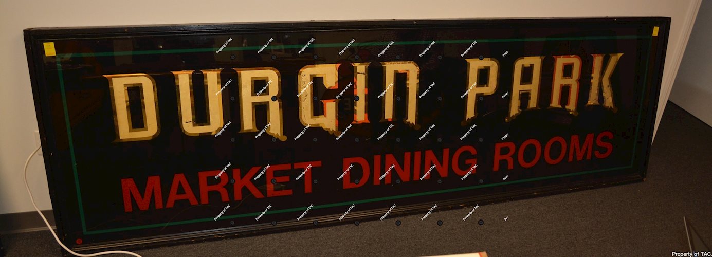 Durgin Park Market Dining Rooms Reverse Painted Sign,