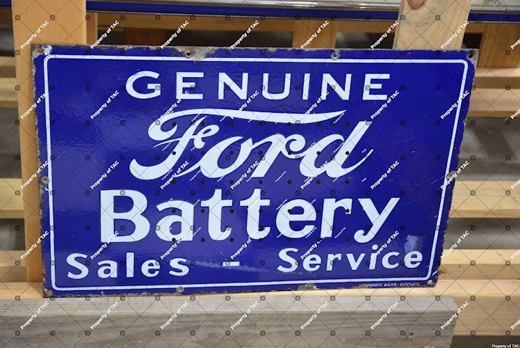 Genuine Ford Battery Sales Service sign