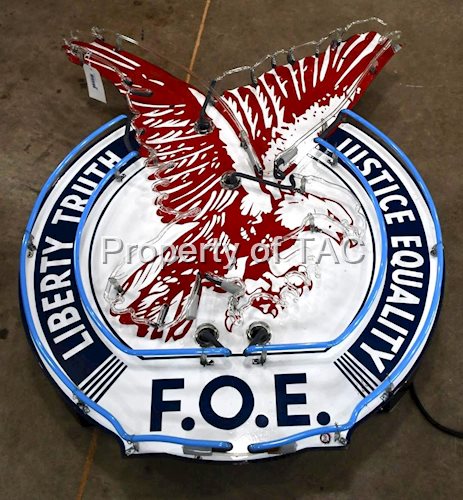 FOE Liberty Truth Justice Equality Porcelain Neon Sign