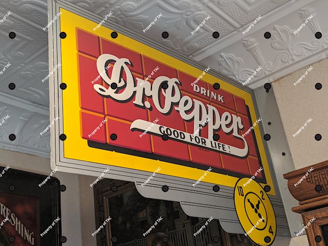 Drink Dr/ Pepper Good for Life DST Tin Flange Sign