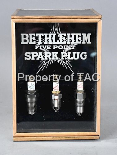 Bethlehem Five Point Spark Plug Metal Counter Top Point of Sale Display