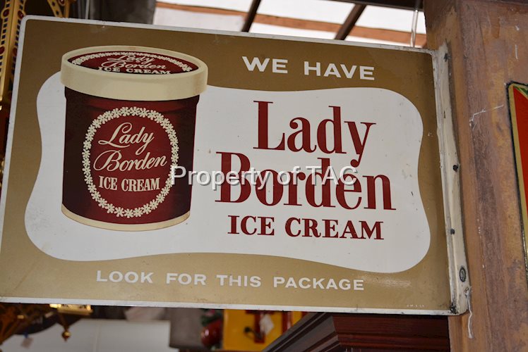 Lady Borden Ice Cream Metal Sign