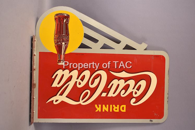 Drink Coca-Cola w/ Bottle Metal Sign (TAC)