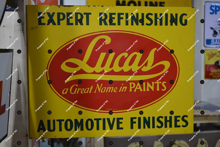 Lucas Automotive Finishes Metal Sign
