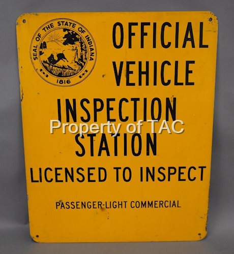 Indian Inspection Station Metal Sign