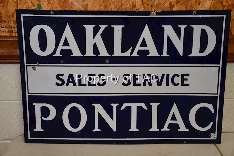 Oakland Pontiac Sales-Service Porcelain Sign