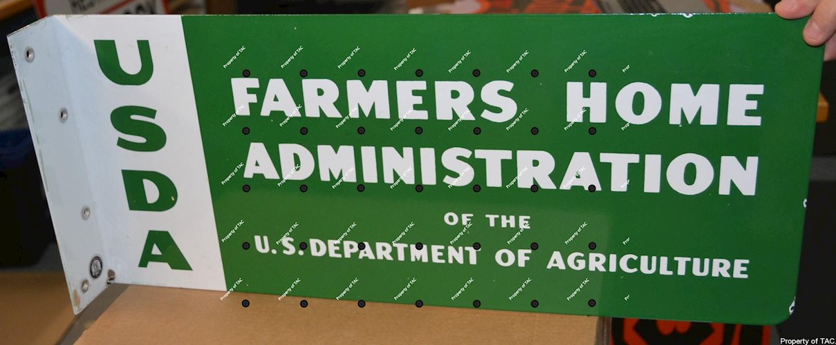 USDA Farmers Home Administration Porcelain Flange sign