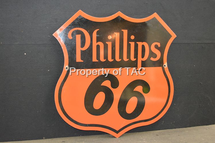 Phillips 66 (orange-black) Porcelain Sign