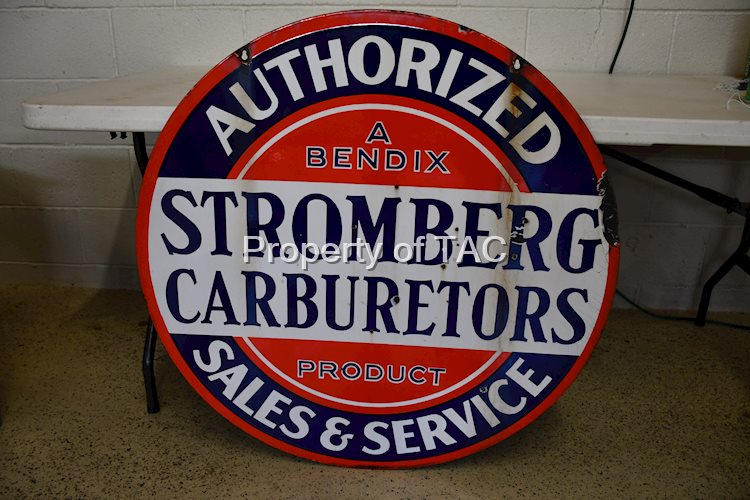 Rare Stromberg Carburetors Authorized Sales & Service Porcelain Sign