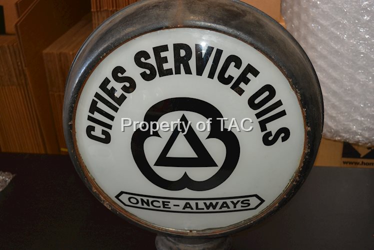 Cities Service Oils "Once Always" w/Logo 15" Single Globe Lens