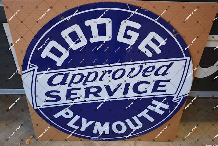 Dodge Plymouth approved Service Sign