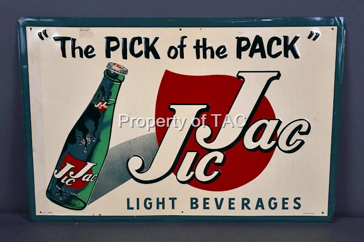 Jic Jac "The Pick of the Pack" w/Bottle Metal Sign