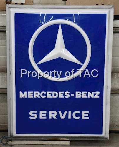 Mercedes Benz w/Logo Lighted Plastic Sign
