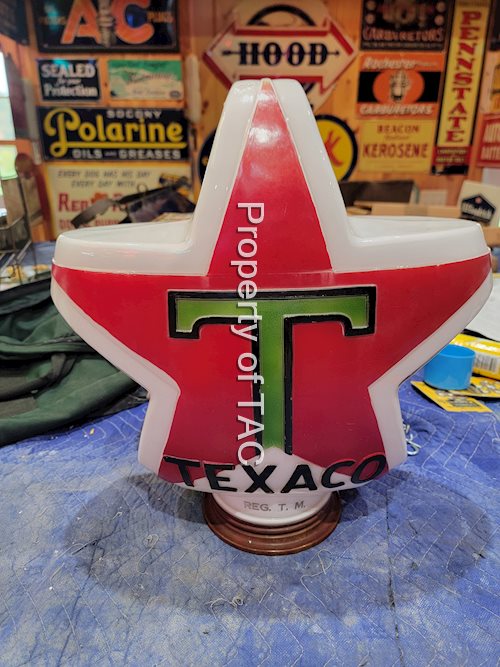 Texaco (black-T) Milk Glass Star OPC Globe