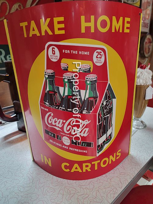 Coca-Cola "Take Home Cartons" Metal String Holder