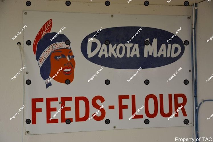 Dakota Maid Feeds Flour sign