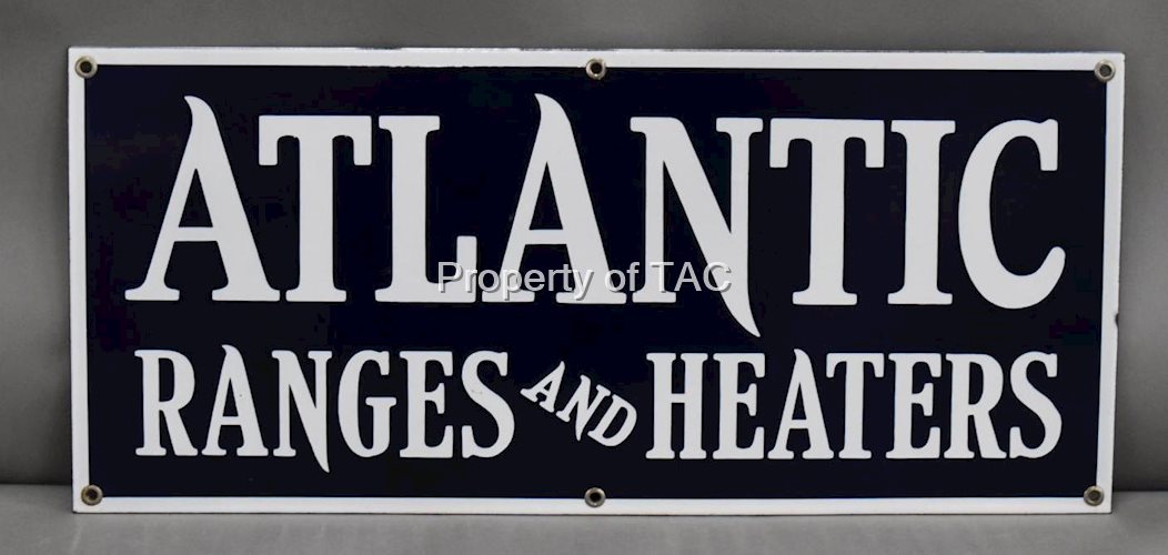Atlantic Ranges & Heaters Porcelain Sign