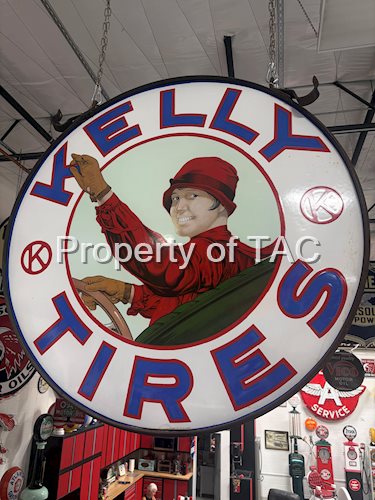 Kelly Tires w/Alotta Miles Image Porcelain Sign