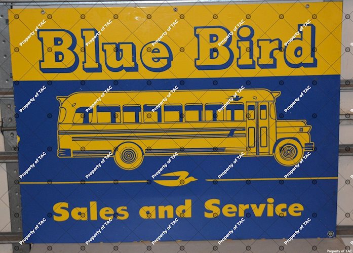 Blue Bird Sales and Service w/school bus logo Sign