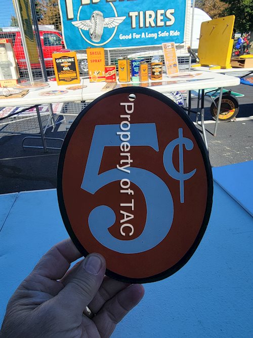 5¢ Porcelain Sign