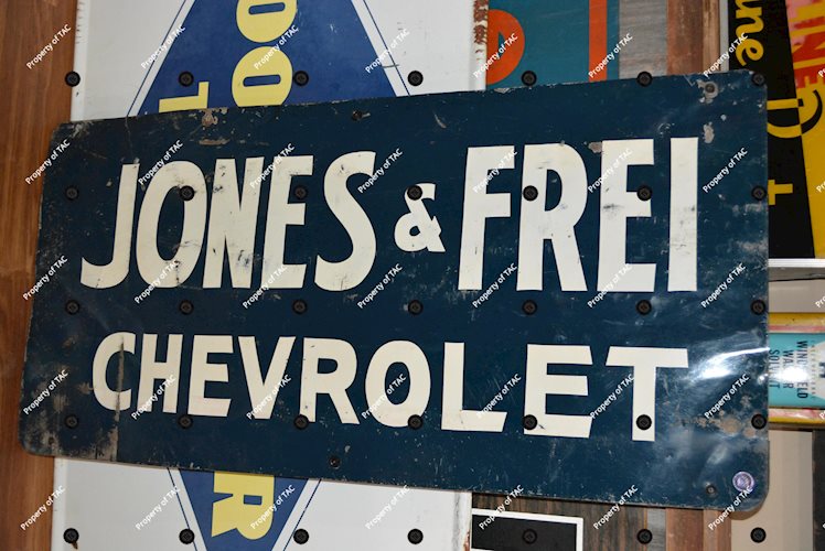 Jones & Frei Chevrolet Metal Sign