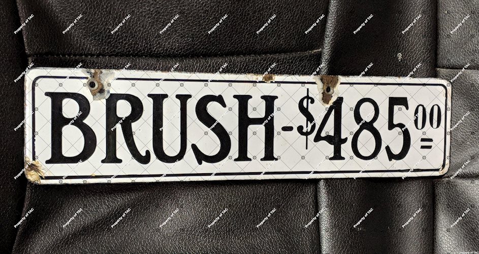 Brush $485.00 SSP Single Sided Porcelain Sign