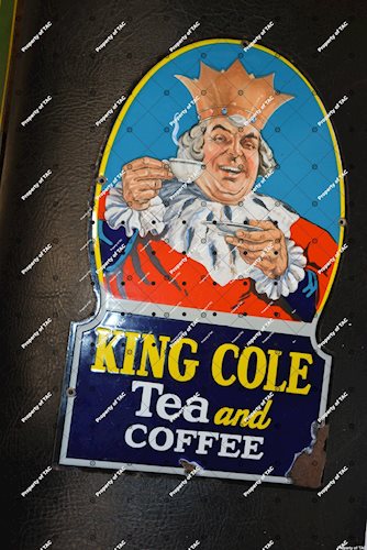 King Cola Tea and Coffee sign