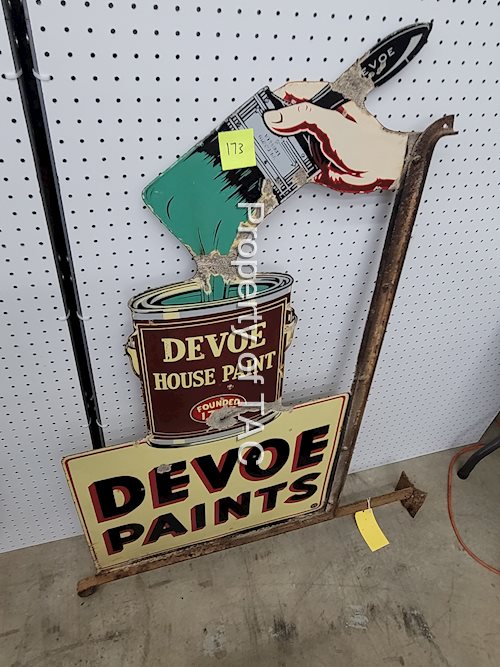 Devoe House Paint Porcelain Sign