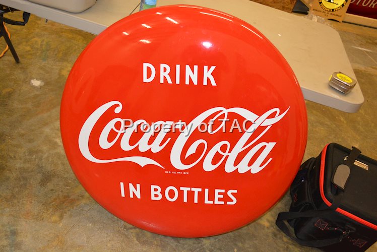 Drink Coca-Cola in Bottles Porcelain Button Sign