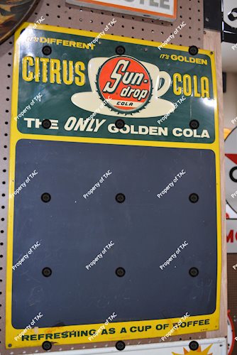 Sun Drop Cola Citrus Cola The Only Golden Cola" Menu Board"