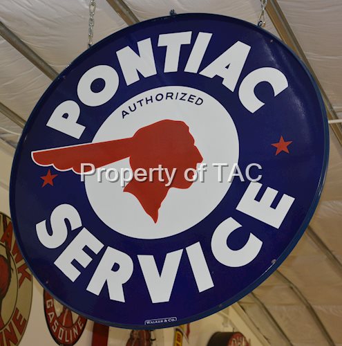 Pontiac Service with full feather Indian and red stars
