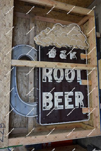 B&K Root Beer neon sign