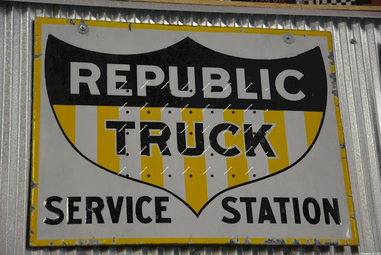 Republic Truck Service  Station sign