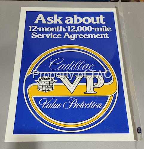 Cadillac Value Protection Service Agreement Flange Sign