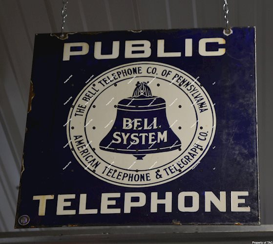 Pennsylvania Public Telephone porcelain sign