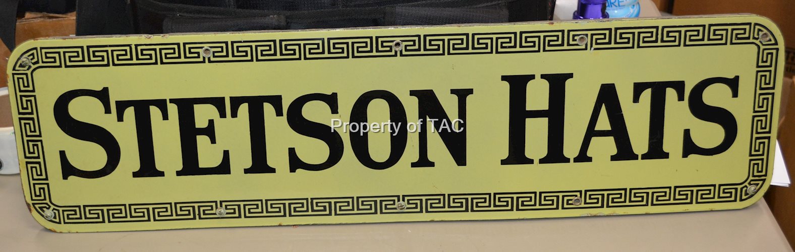 Stetson Hats Porcelain Sign