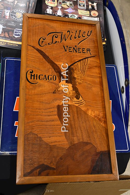 C.L. Willey Veneer Chicago Wood Sign
