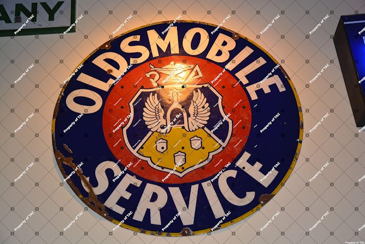 Oldsmobile Service w/crest logo sign