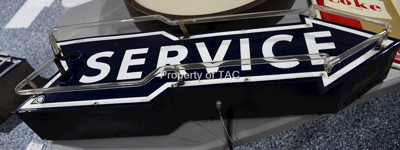 Small Service Porcelain Arrow Sign