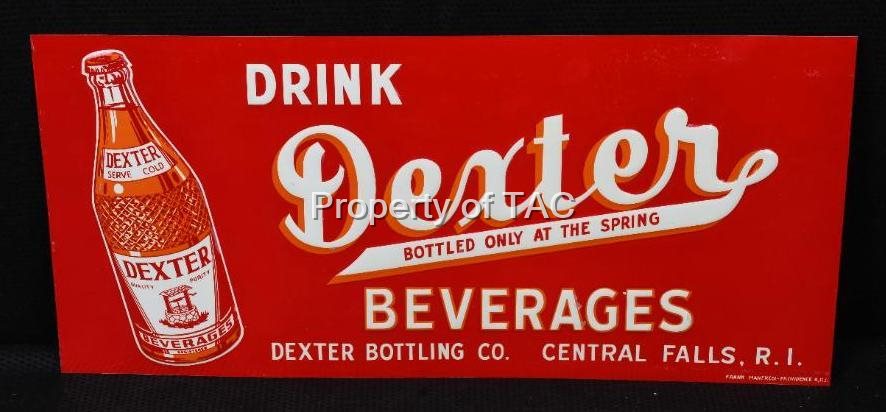 Drink Dexter Beverages w/bottle Metal Sign