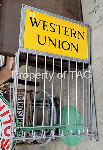 Western Union Porcelain Sign Bicycle Stand