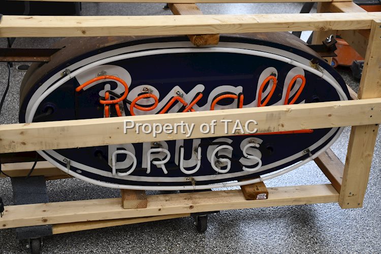 Rexall Drugs Porcelain Neon Sign