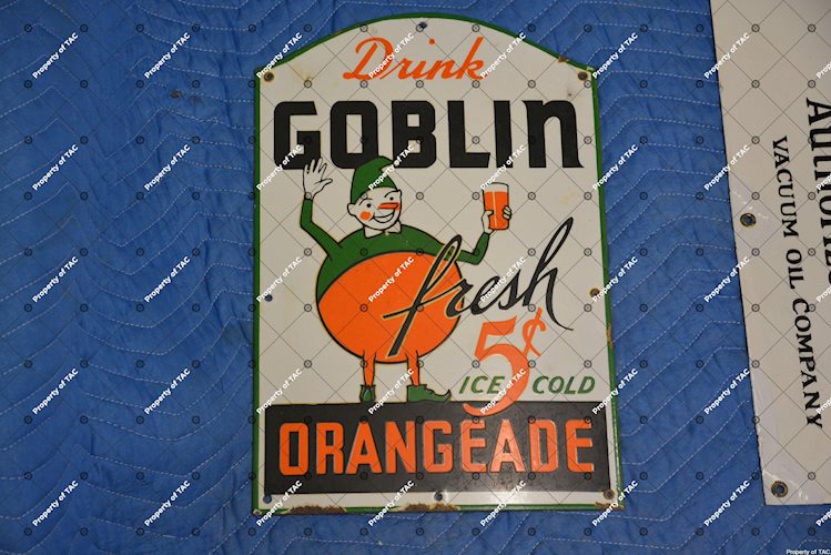 Drink Goblin Orangeade w/logo sign