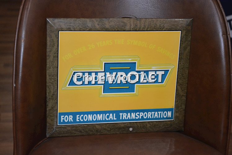 Chevrolet "for Economical Transportation" Celluloid Sign